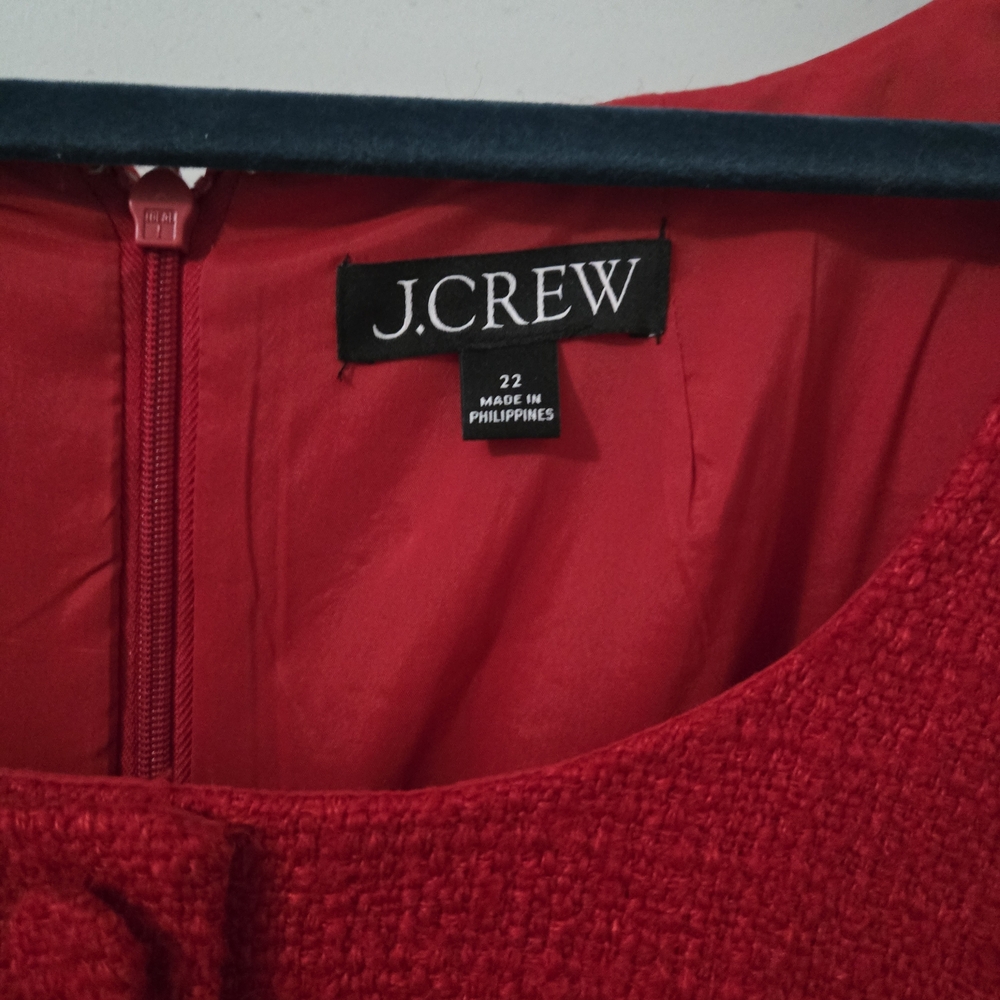 J. Crew Sophia Maritime Tweed Dress - Red - Picture 4 of 5
